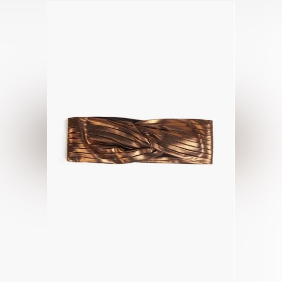 Eugenia Kim Accessories - Eugenia Kim Azra Twisted Metallic Twill Bronze Turban Headband